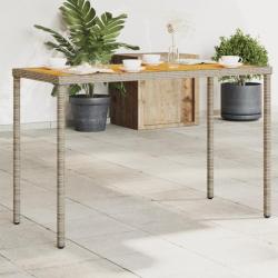 Table de jardin avec dessus en bois d'acacia gris 115x54x74 cm