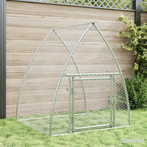 Cage  lapin argent 100x105x120 cm acier galvanis