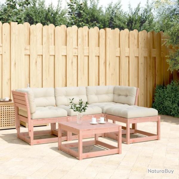 Salon de jardin 4 pcs avec coussins bois massif douglas