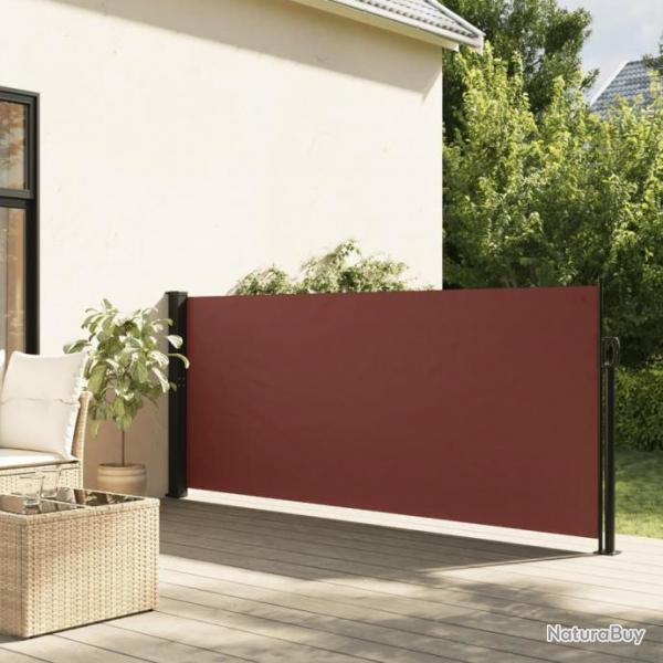 Auvent latral rtractable marron 120x600 cm