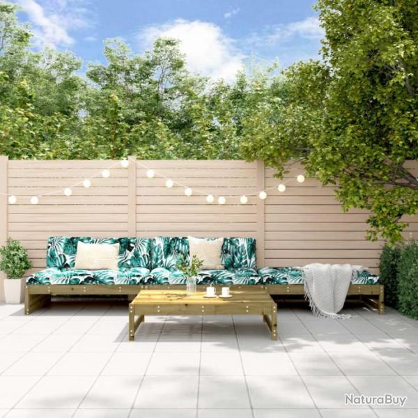 Salon de jardin 4 pcs bois de pin imprgn