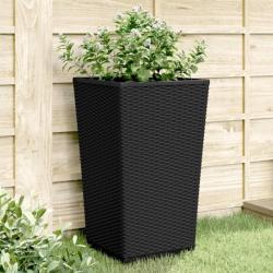 Jardinières 4 pcs noir 32,5x32,5x57 cm polypropylène