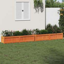 Jardinières 2 pcs cire marron bois de pin massif