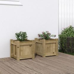 Jardinières 2 pcs bois de pin imprégné