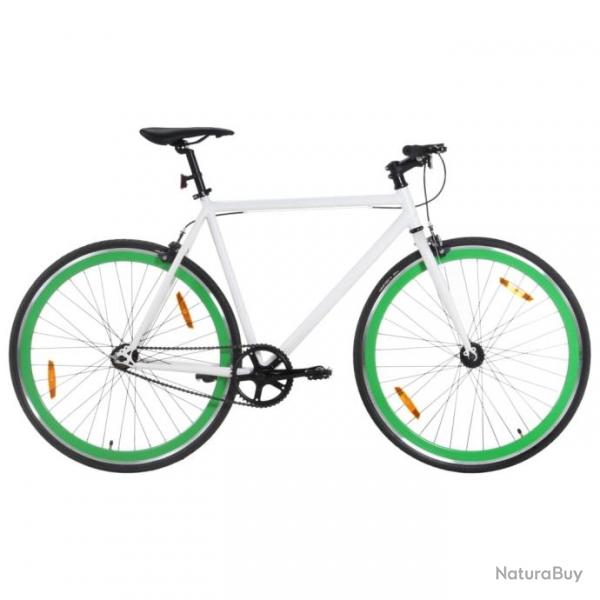 Vlo  pignon fixe blanc et vert 700c 59 cm