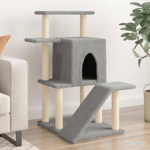 Arbre  chat avec griffoirs en sisal gris clair 97 cm