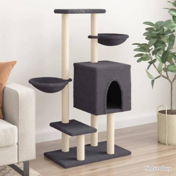 Arbre  chat avec griffoirs en sisal gris fonc 117 cm