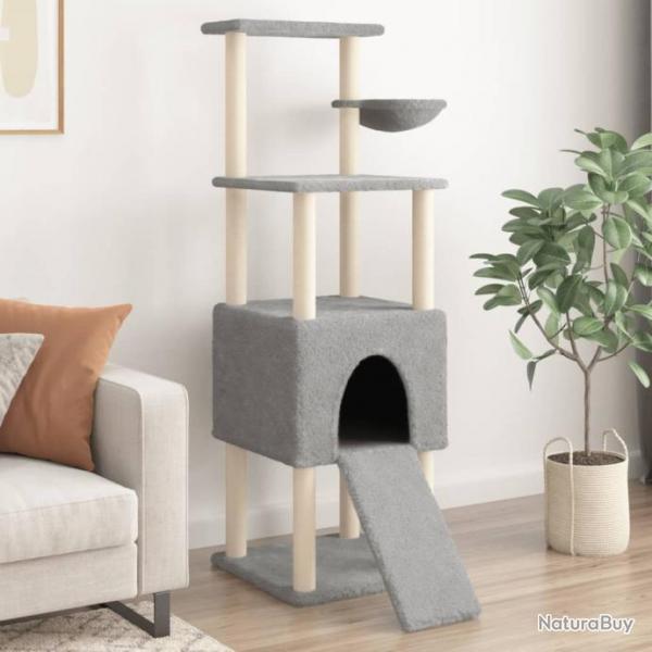 Arbre  chat avec griffoirs en sisal Gris clair 153 cm