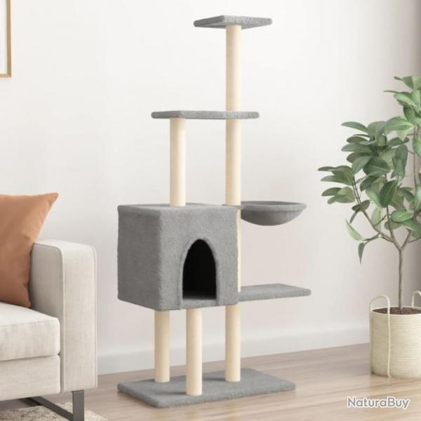 Arbre  chat avec griffoirs en sisal Gris clair 145 cm