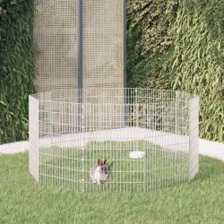 Cage à lapin 10 panneaux 54x80 cm Fer galvanisé