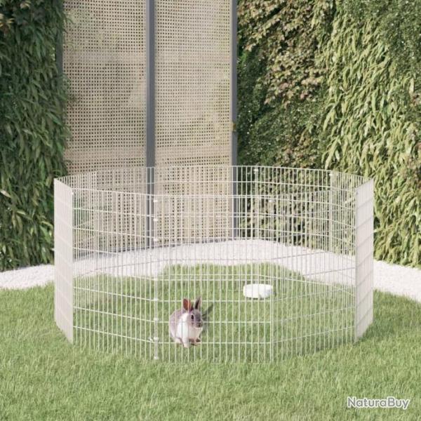 Cage  lapin 10 panneaux 54x80 cm Fer galvanis