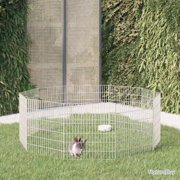 Cage  lapin 10 panneaux 54x60 cm Fer galvanis