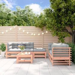 Salon de jardin 6 pcs bois massif douglas