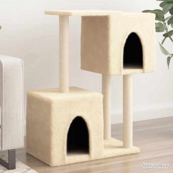 Arbre  chat avec griffoirs en sisal Crme 86 cm