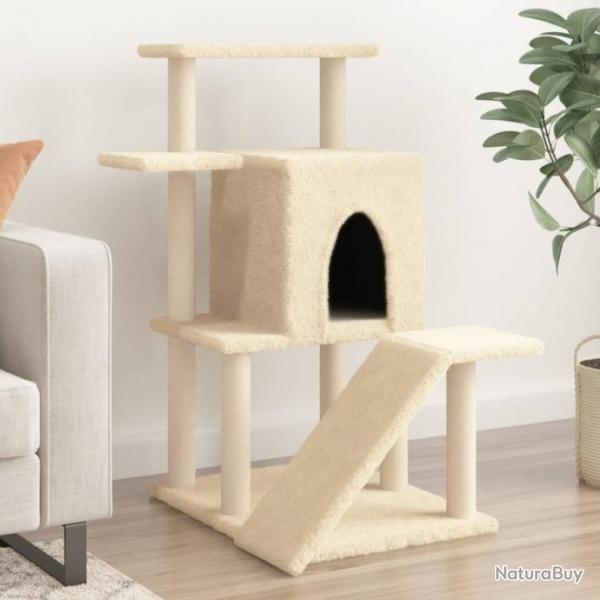 Arbre  chat avec griffoirs en sisal crme 97 cm