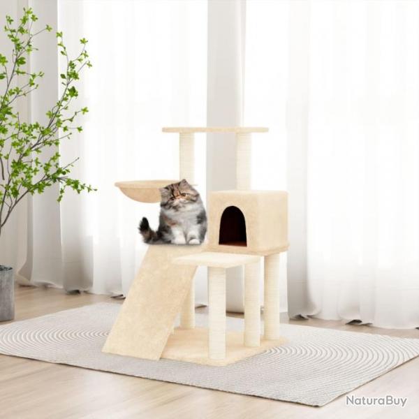 Arbre  chat avec griffoirs en sisal Crme 82 cm