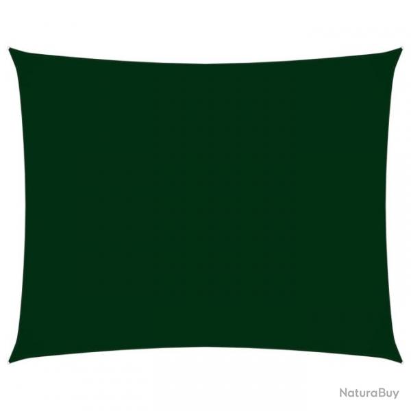 Voile de parasol tissu oxford rectangulaire 2,5x3,5m vert fonc