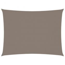 Voile de parasol tissu oxford rectangulaire 5x6 m taupe