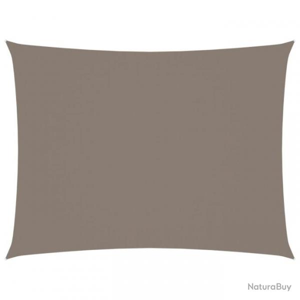 Voile de parasol tissu oxford rectangulaire 5x6 m taupe