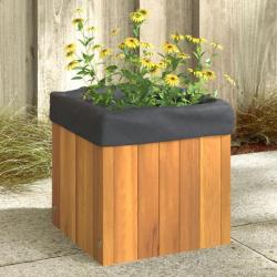 Jardinière 25x25x25 cm bois massif d'acacia