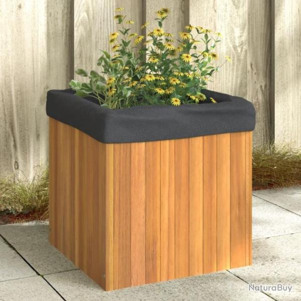 Jardinire 45x45x45 cm bois massif d'acacia