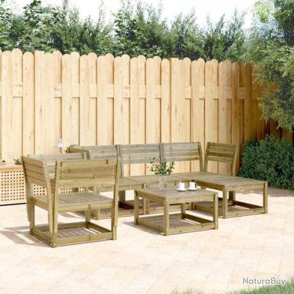 Salon de jardin 5 pcs bois de pin imprgn