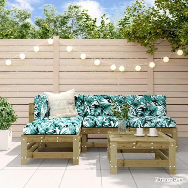 Salon de jardin 5 pcs bois de pin imprgn