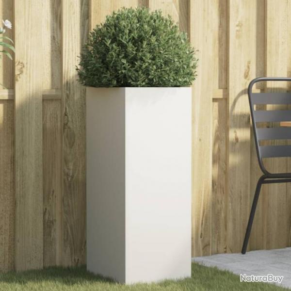 Jardinire blanc 32x27,5x75 cm acier lamin  froid