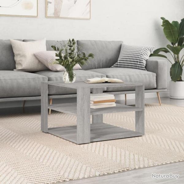 Table basse sonoma gris 59,5x59,5x40 cm bois d'ingnierie