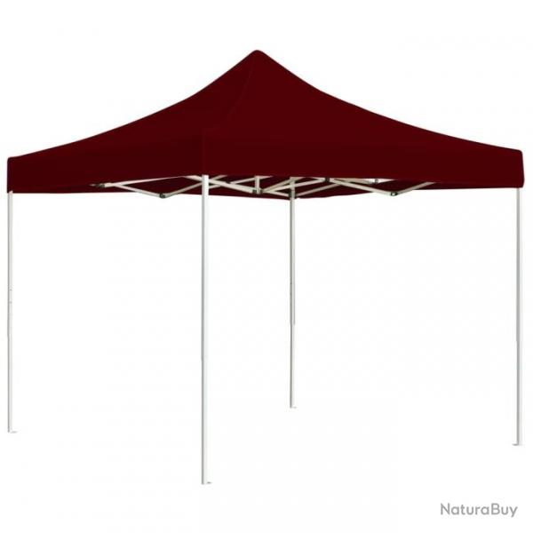 Tente de rception pliable Aluminium 3 x 3 m Bordeaux