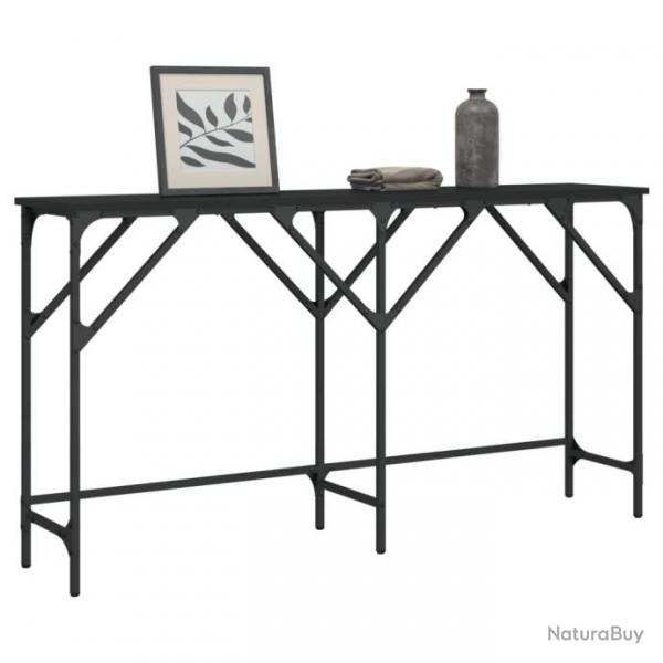 Table console noir 140x29x75 cm bois d'ingnierie