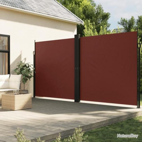 Auvent latral rtractable marron 220x600 cm