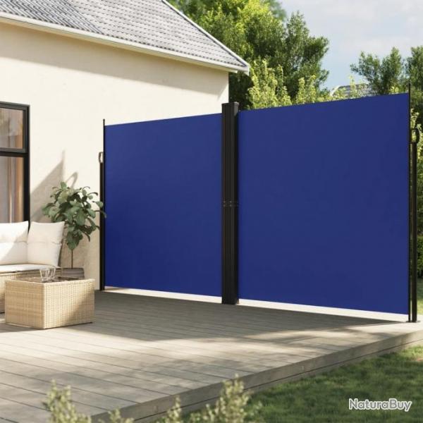 Auvent latral rtractable bleu 220x600 cm