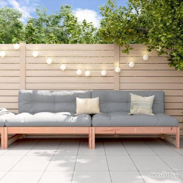 Canaps centraux de jardin 2 pcs 120x80 cm bois massif douglas