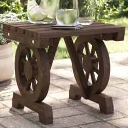 Repose-pied de jardin 40x36,5x38,5 cm bois massif sapin