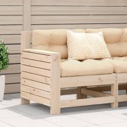 Canapé de jardin accoudoir 69x62x70,5 cm bois massif de pin