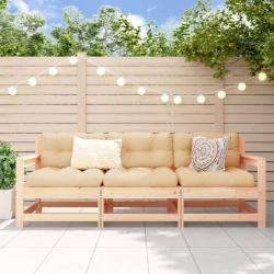 Salon de jardin 3 pcs bois massif de pin