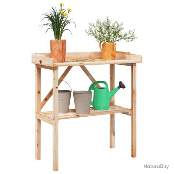 Table  plantes avec tagre 78x38x82,5 cm bois de sapin solide