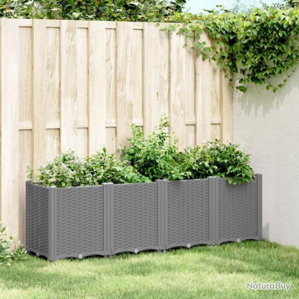 Jardinire gris clair 160x40x53 cm polypropylne