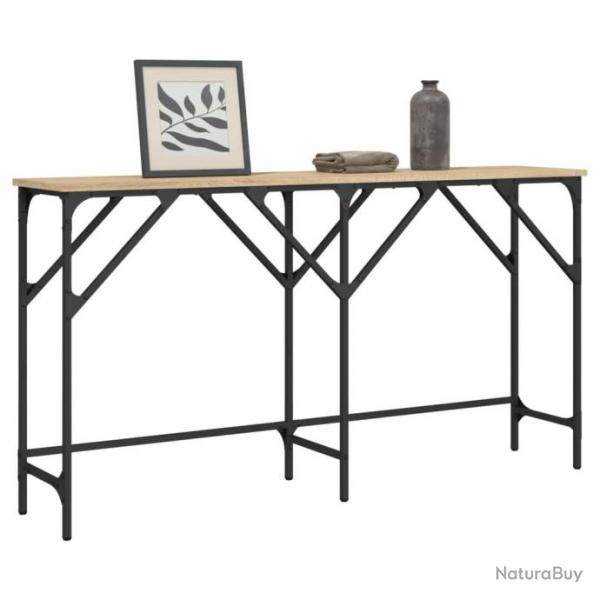 Table console chne sonoma 140x29x75 cm bois d'ingnierie