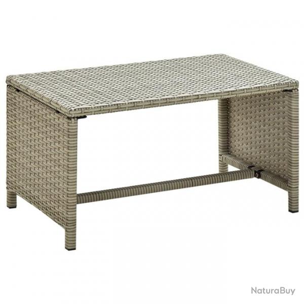 Table basse Beige 70x40x38 cm Rsine tresse