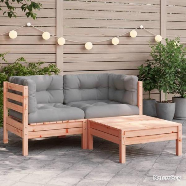 Canap de jardin avec coussins et repose-pied 2 places