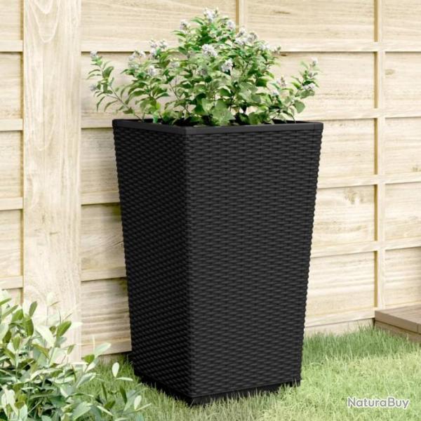 Jardinires 2 pcs noir 32,5x32,5x57 cm polypropylne