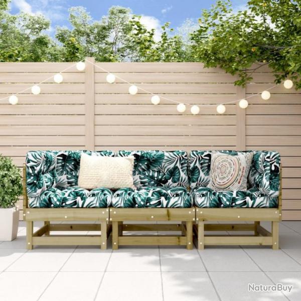 Salon de jardin 3 pcs bois de pin imprgn