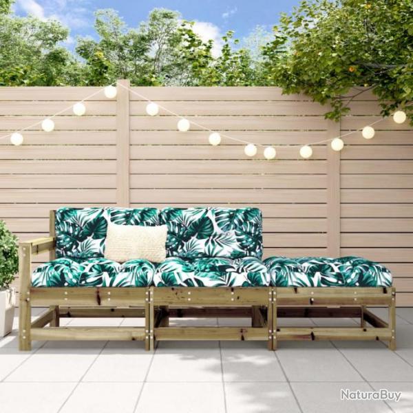 Salon de jardin 3 pcs bois de pin imprgn