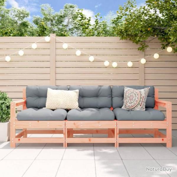 Salon de jardin 3 pcs bois massif douglas