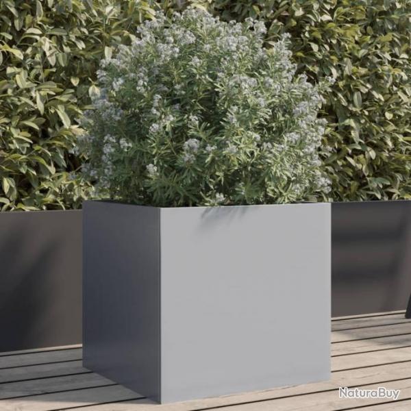 Jardinire argent 42x40x39 cm acier galvanis