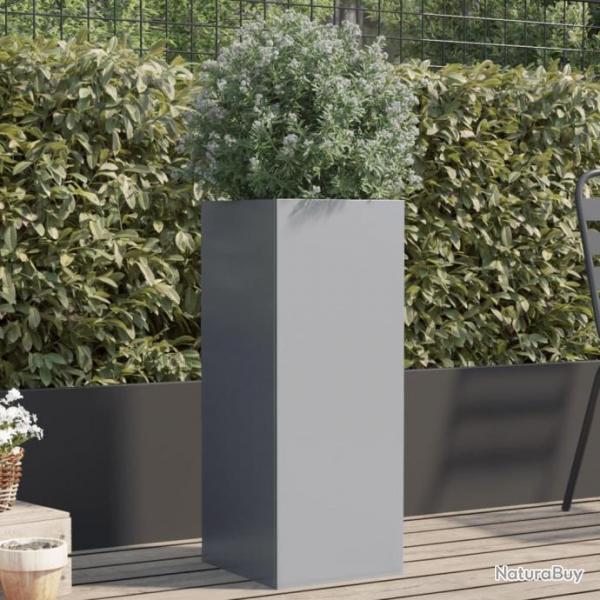 Jardinire argent 32x27,5x75 cm acier galvanis