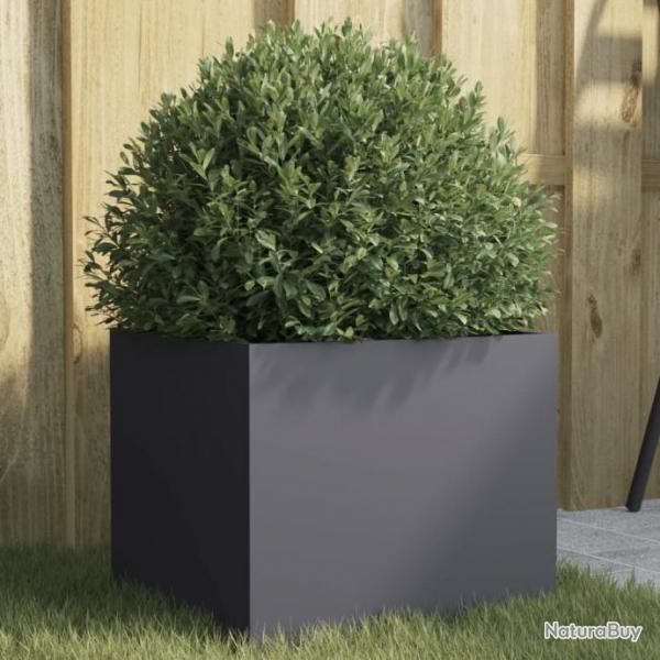 Jardinire anthracite 32x30x29 cm acier lamin  froid