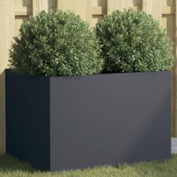 Jardinière anthracite 62x47x46 cm acier laminé à froid